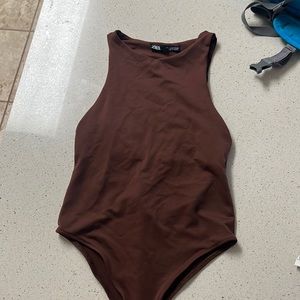 Zara brown bodysuit